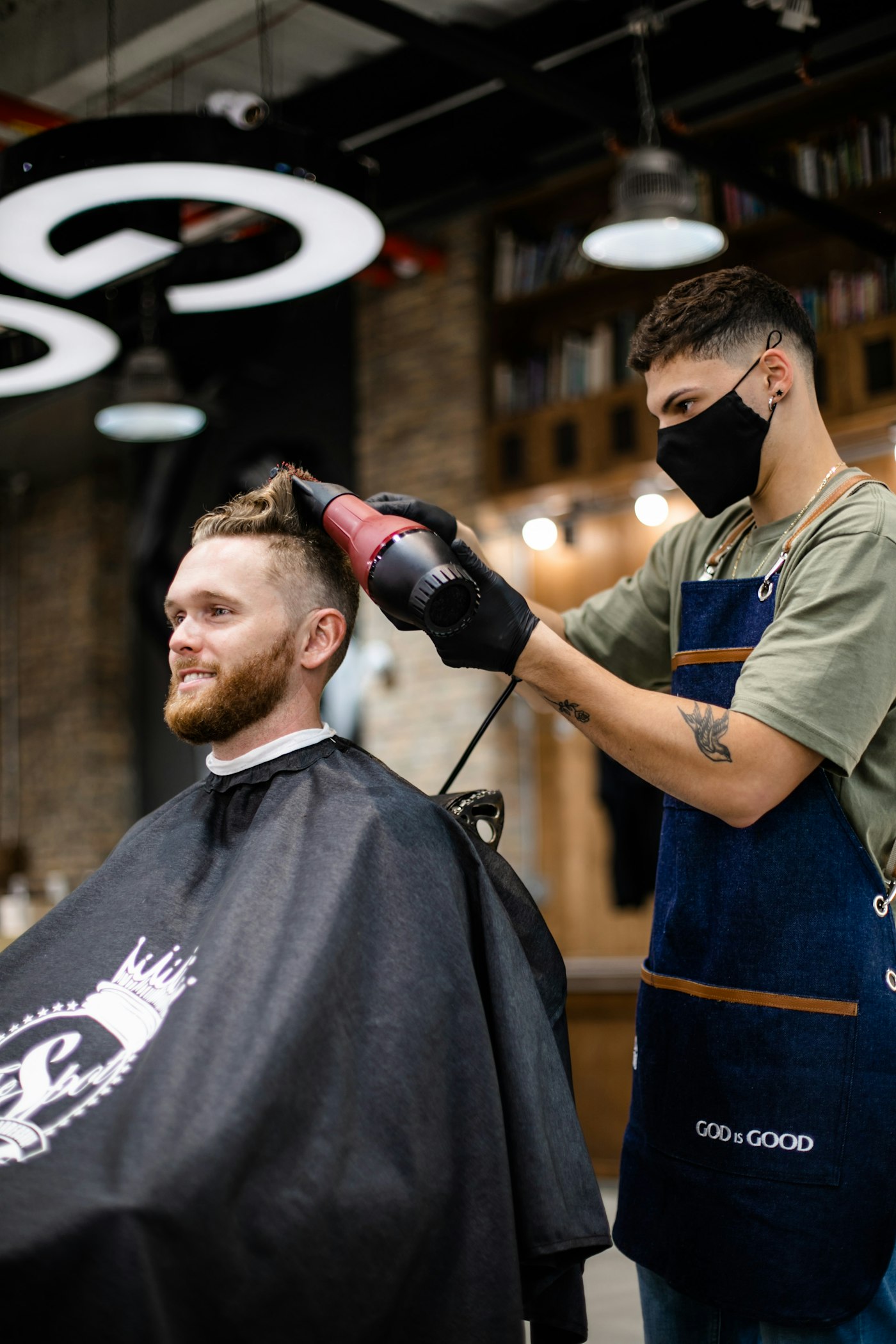 Barber crafting a precise cut